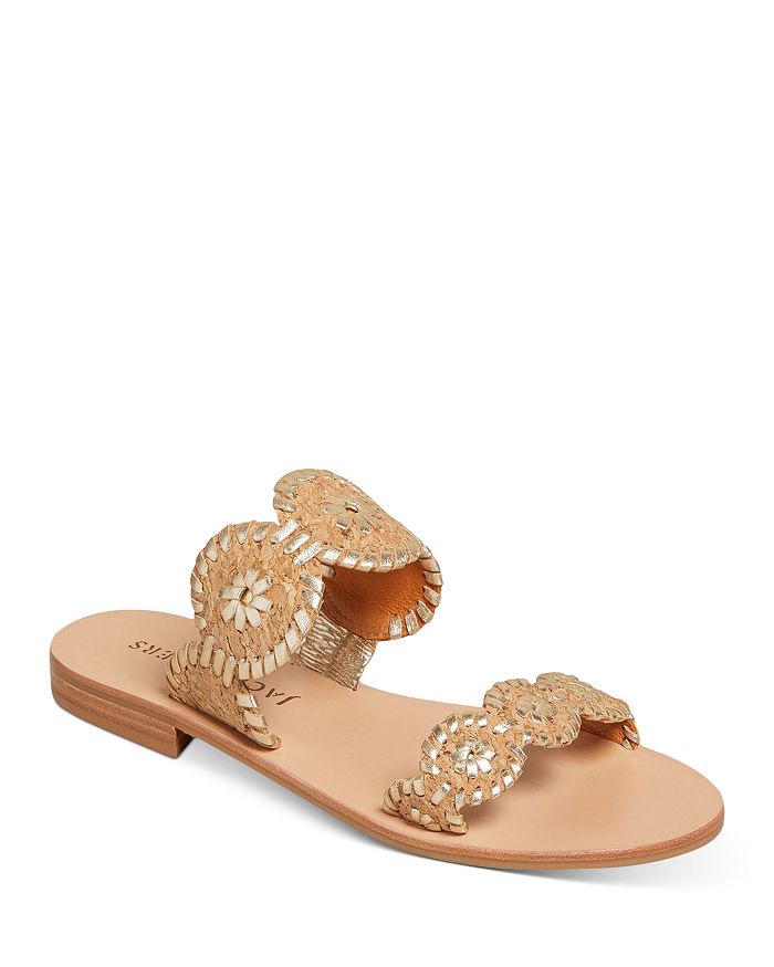 Jack Rogers Women s Lauren Cork Leather Slide Sandals