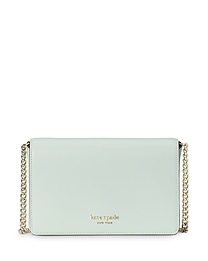 Kate Spade New York Spencer Leather Chain Wallet In Crystal Blue