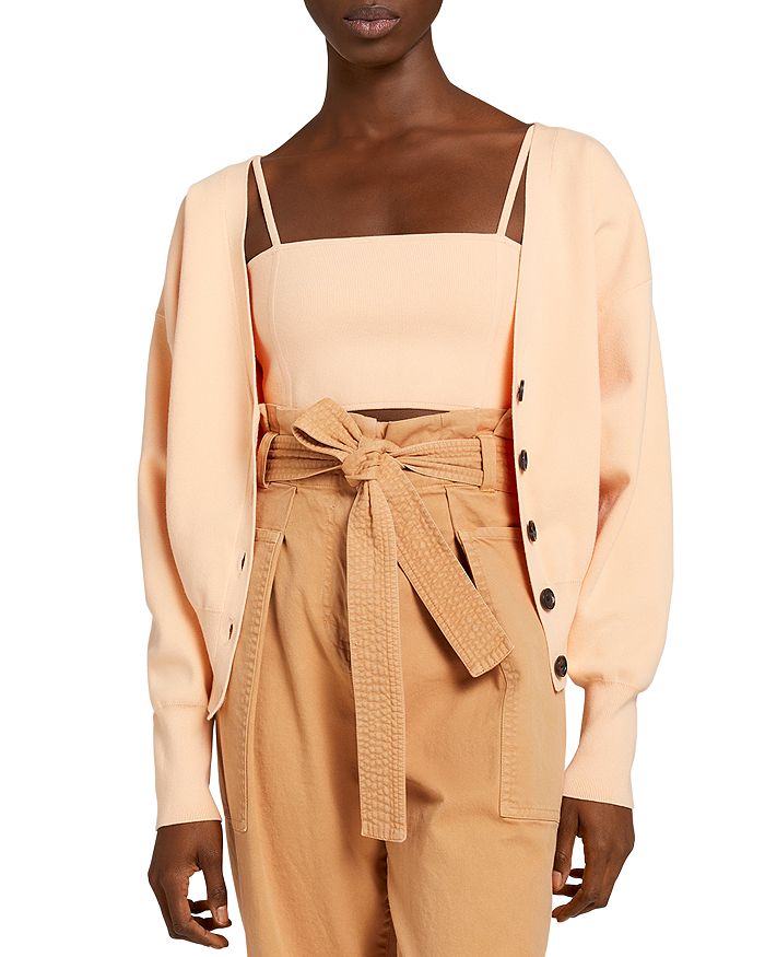 A.l.c Peters Ii Button-front Cardigan In Apricot