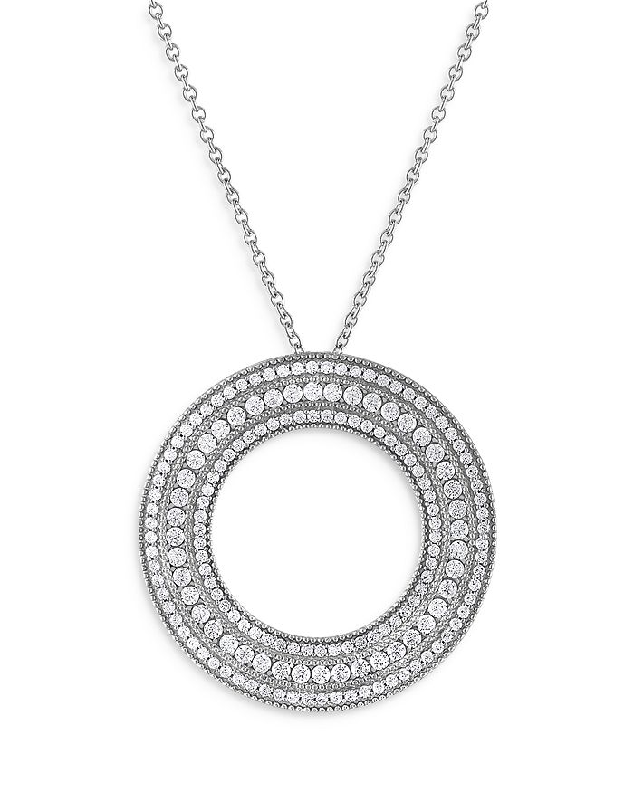 Bloomingdale's - Diamond Circle Pendant Necklace in 14K White Gold, 1.2 ct. t.w. - 100% Exclusive