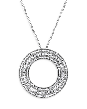 Bloomingdale's Diamond Circle Pendant Necklace in 14K White Gold, 1.2 ct. t.w. - 100% Exclusive