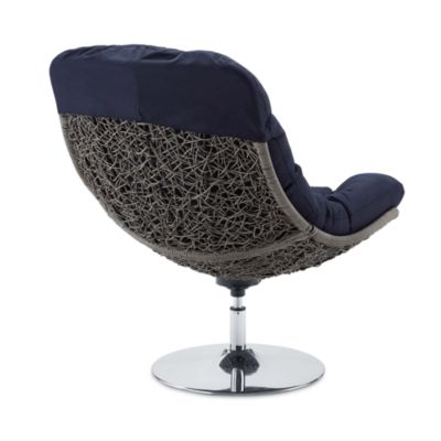 Brighton Wicker Rattan Outdoor Patio Swivel Lounge Chair