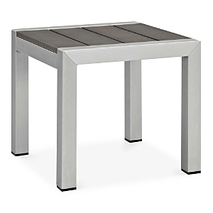 Photos - Garden Furniture Modway Shore Outdoor Patio Side Table Silver Gray EEI-2248-SLV-GRY 