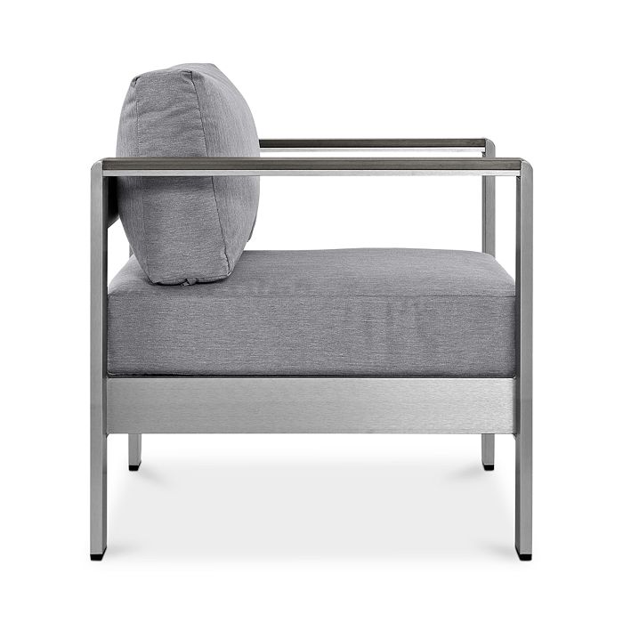 Modway Shore 3 Piece Outdoor Patio Set In Silver Gray