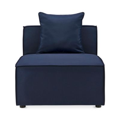 Saybrook Outdoor Patio Upholstered Sectional Sofa Armless Chair