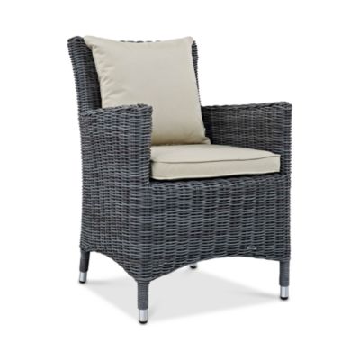 Modway - Summon Outdoor Patio Sunbrella&reg; Wicker Dining Armchair