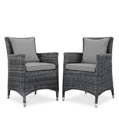 UPC 889654001393 product image for Modway Summon Outdoor Patio Sunbrella Wicker Dining Armchairs, Set of 2 | upcitemdb.com