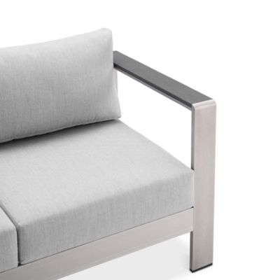  Shore Sunbrella Fabric Aluminum Outdoor Patio Loveseat