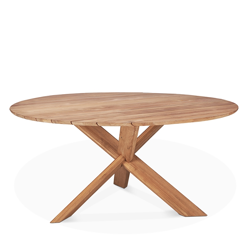 Ethnicraft Teak Circle Outdoor Dining Table - 54 In Teak