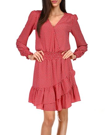 MICHAEL Kors Printed Ruffled Dress | Bloomingdale's