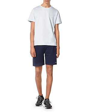 Apc Raymond Logo-embroidered Cotton-jersey T-shirt In Light Blue