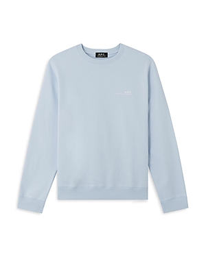 Apc Item Logo Sweatshirt In Light Blue