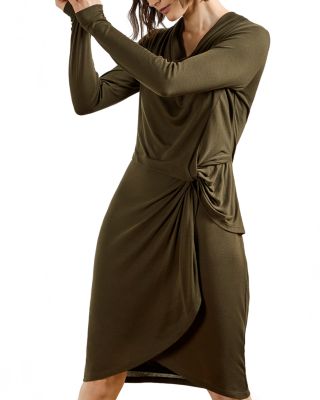 Ted Baker Jersey Drape Long Sleeve Mini Dress | Bloomingdale's Women