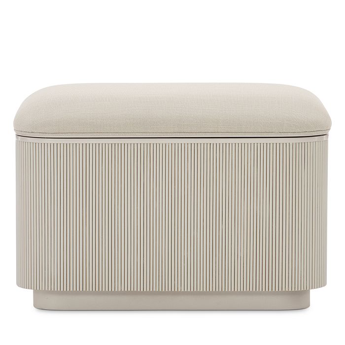 Caracole For The Love Of Storage Ottoman In Pearl/maple