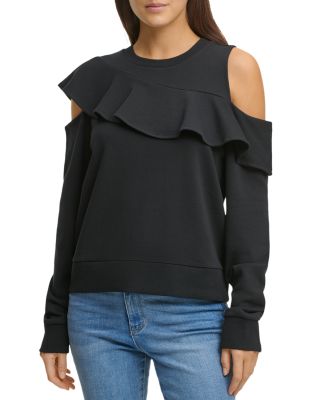 dkny cold shoulder top