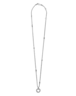 Sterling Silver Caviar Spark Diamond Pendant Necklace, 18&amp;quot;