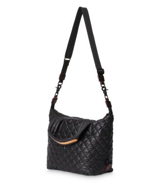 Small Quilted Nylon Sutton Deluxe Top Handle Bag 