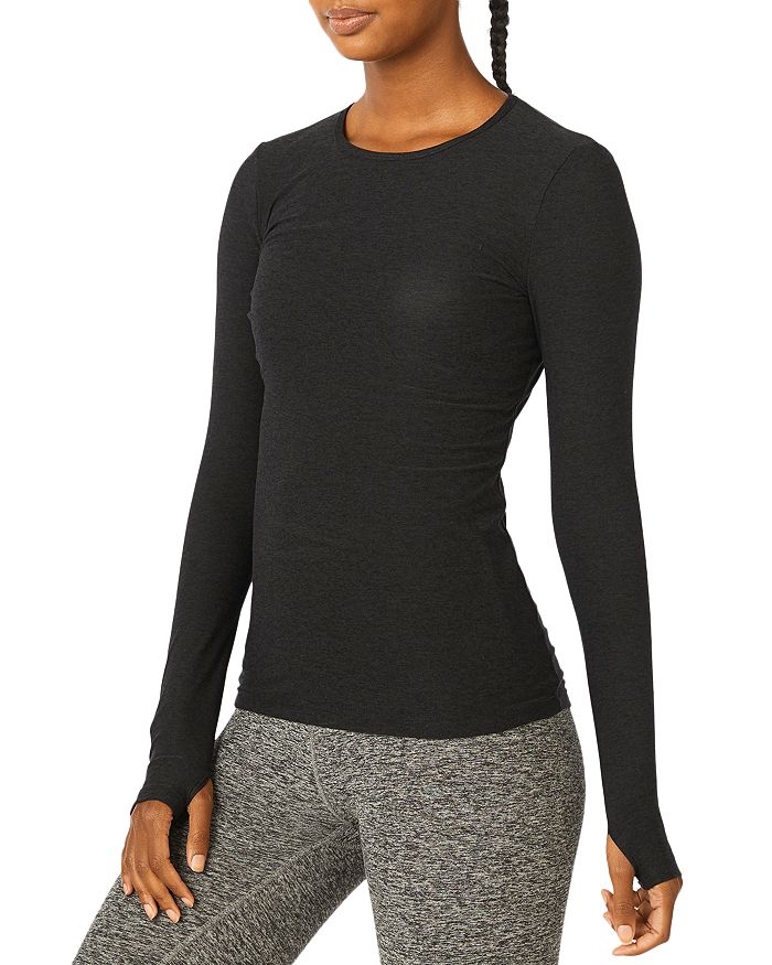 Beyond Yoga Classic Crew Pullover In Darkest Night