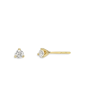 14K Yellow Gold Diamond Mini Stud Earrings