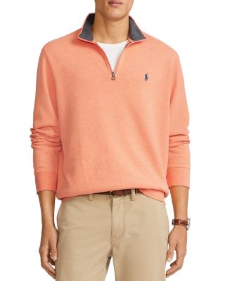ralph lauren double knit quarter zip sweatshirt