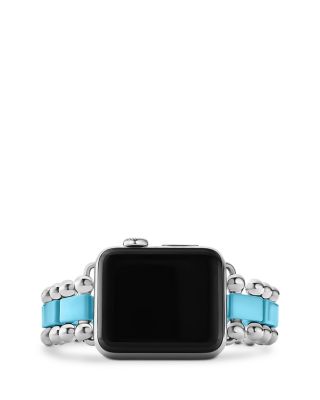 Smart Caviar Blue Ceramic Apple&reg; Watch Bracelet, 38mm