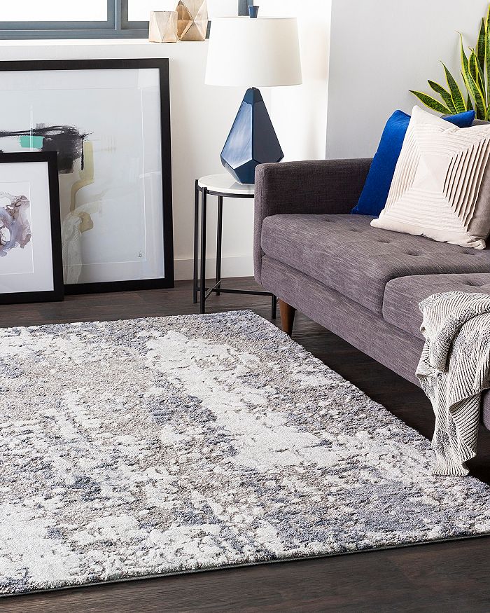 Surya Venice Vne-2304 Round Area Rug, 7'10 X 7'10 In Pale Blue