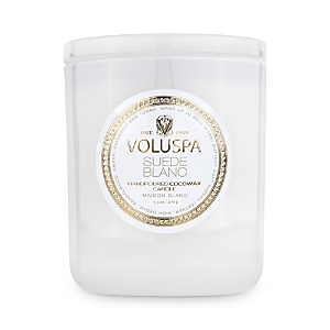 Shop Voluspa Suede Blanc Candle In White