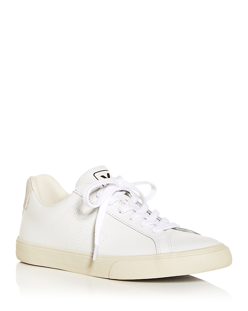 Veja Esplar Leather White Trainers In White/white