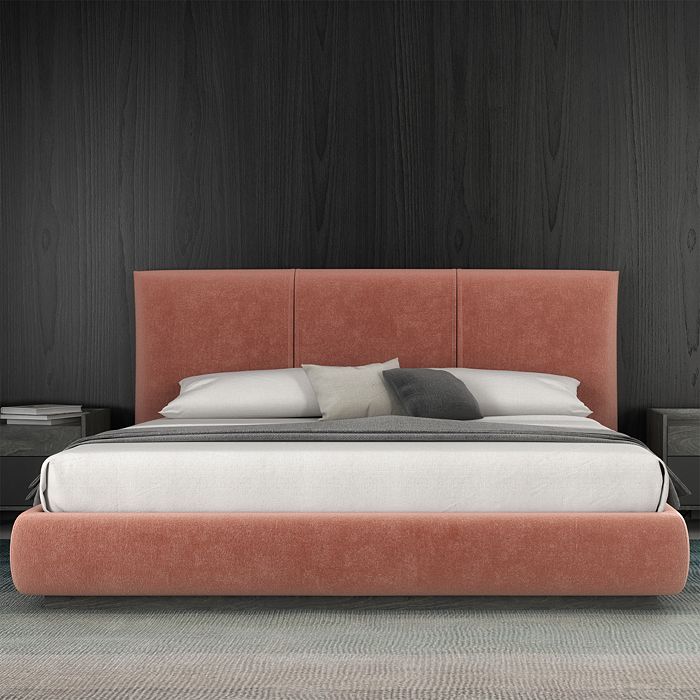 Shop Huppe Laurent Upholstered King Bed In Blackened Birch