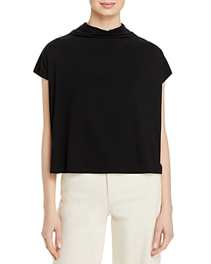 Eileen Fisher Funnel Neck Cropped Top - 100% Exclusive