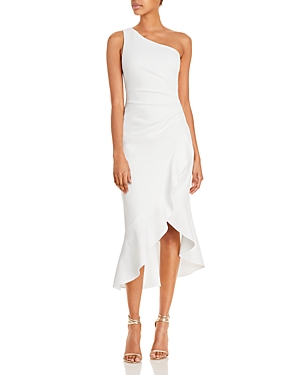 Aqua Off The Shoulder Crepe Cocktail Dress - 100% Exclusive In White ...
