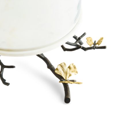 Butterfly Ginkgo Cakes Stand with Dome