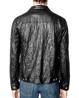 Crinkle Leather Jacket