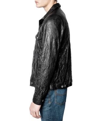 Crinkle Leather Jacket