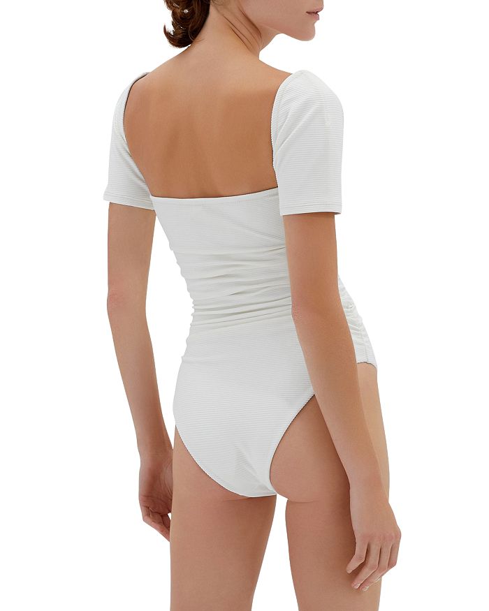 SIMKHAI MILEY REMOVABLE SHORT SLEEVE ONE PIECE SWIMSUIT