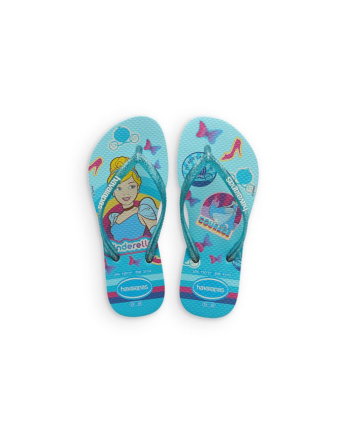Havaianas Girls' Disney Princess Flip Flops - Toddler, Little Kid In Sky Blue