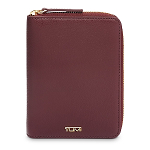 Tumi Zip-around Passport Case In Cordovan
