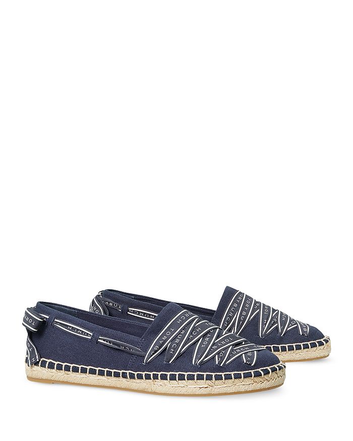 Tory Burch Women's Tory Ribbon Espadrille Flats In Perfect Navy