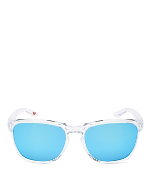 Oakley Men's Square Sunglasses, 56mm In Polished Clear /prizm Sapphire