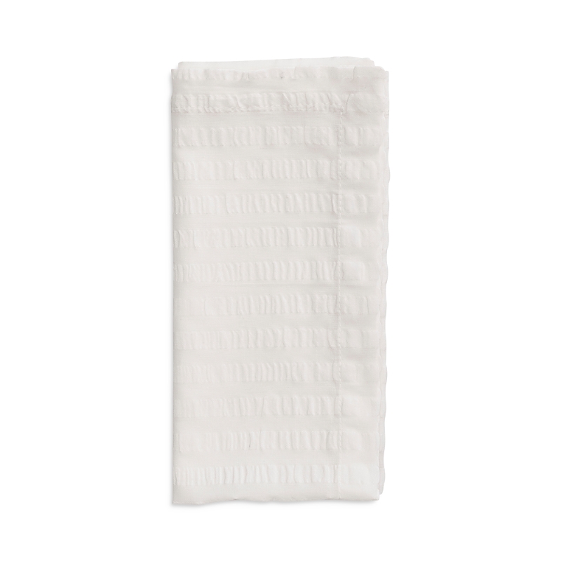 Kim Seybert Seersucker Napkin In White