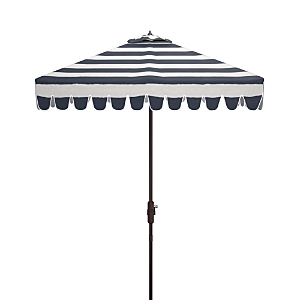 Safavieh Vienna 7.5 Ft Crank Square Umbrella In Navy/white