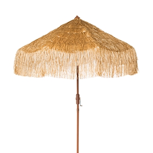 Safavieh Tiki 9 Ft Crank Umbrella In Brown