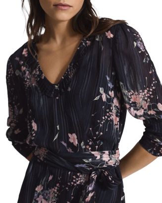 REISS Shannon Ruffled Floral Dress | Bloomingdale's