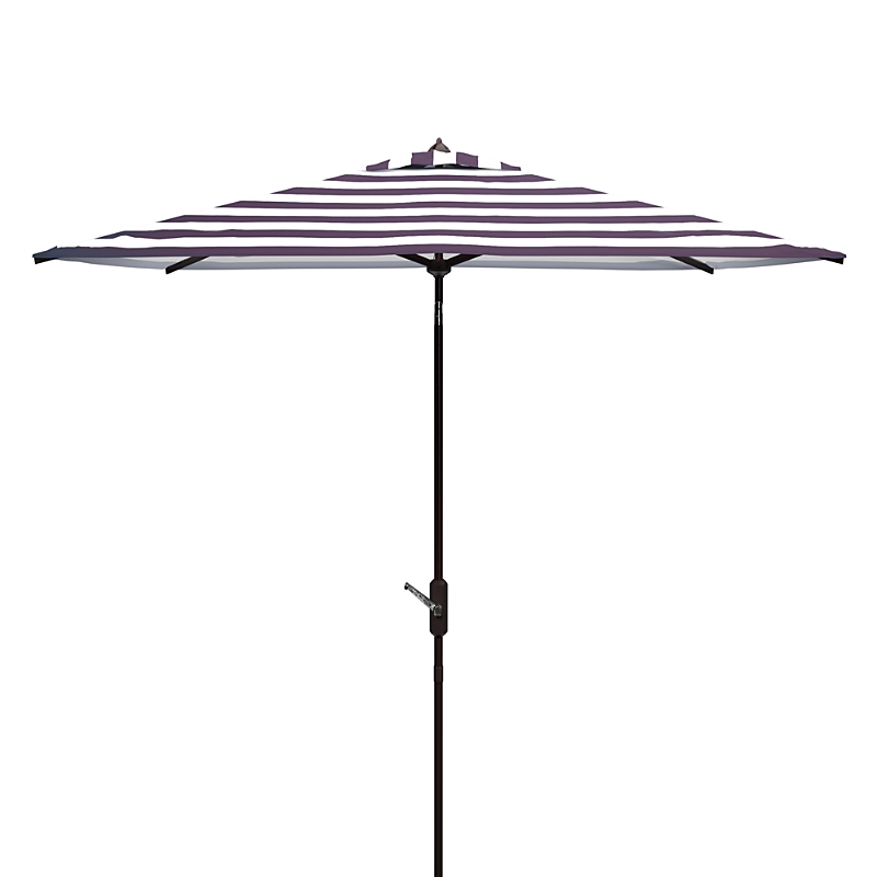 Safavieh Iris Rectangle Umbrella In Black/white