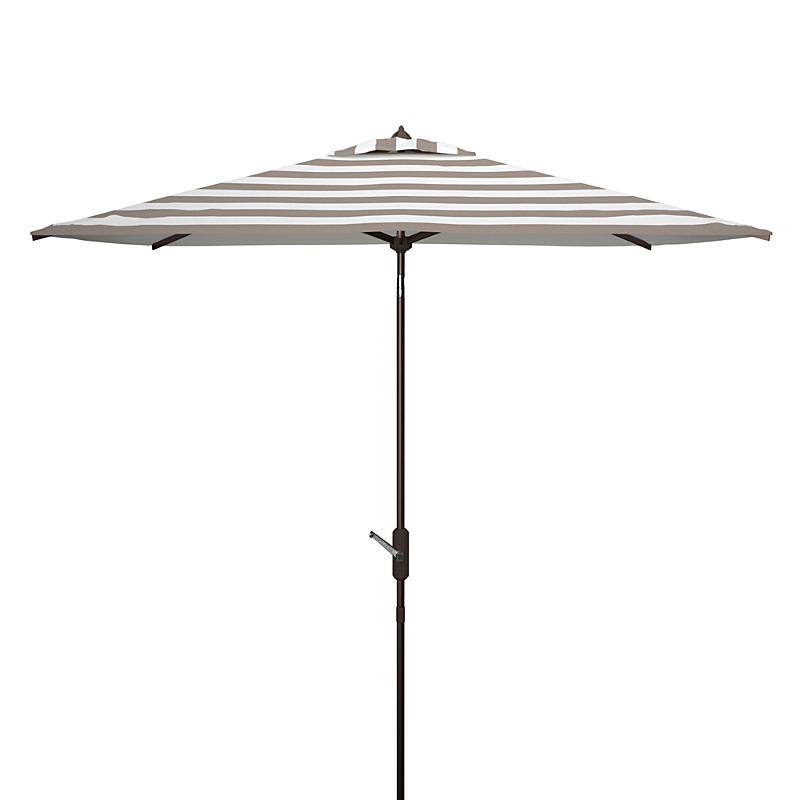 Safavieh Iris Fashion Line 6.5 X 10 Ft Rect Umbrella In Gray/white