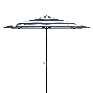 Safavieh Iris Rectangle Umbrella In Navy/white
