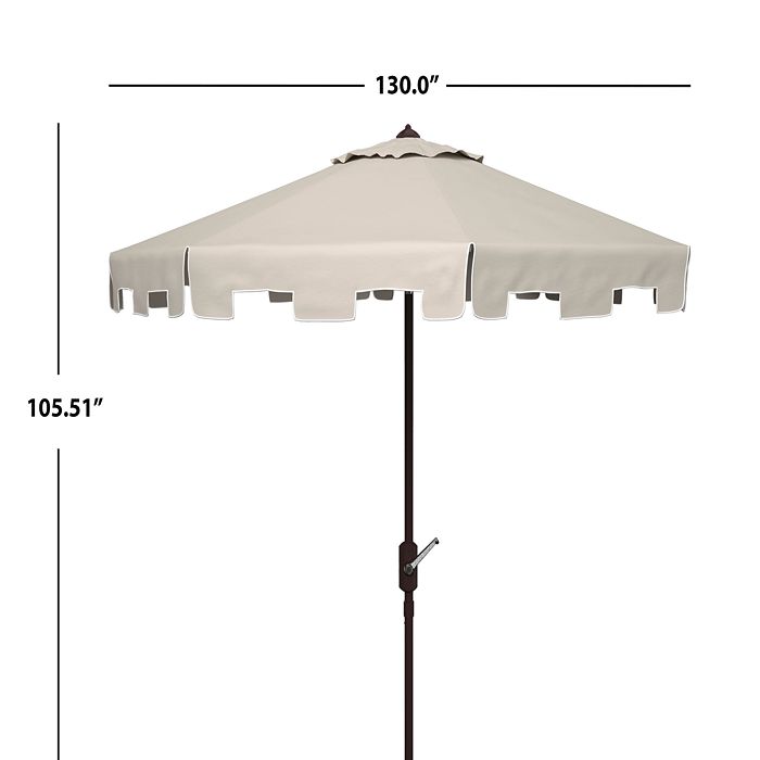 Shop Safavieh Zimmerman 11 Ft Crank Market Umbrella In White