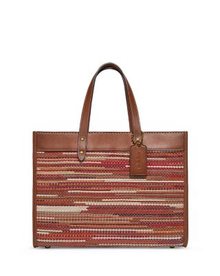 coach woven leather bag