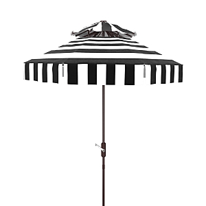 Safavieh Elsa Fashion 9 Ft Tabletop Umbrella In Black/white
