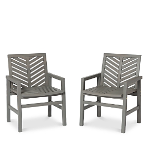 Sparrow & Wren Harbor Outdoor Patio Chairs, Set Of 2 In Gray Wash